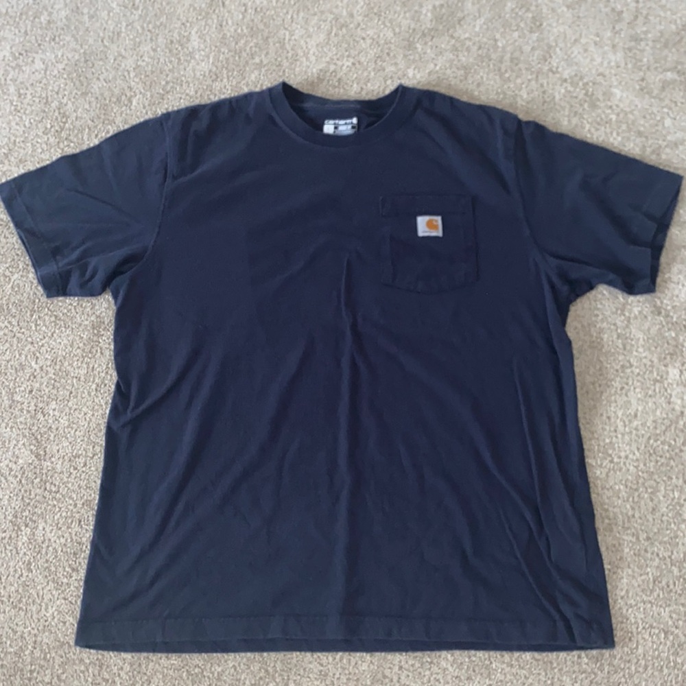 Navy Blue Carhartt Large T-shirt